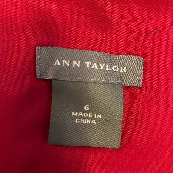 Ann Taylor berry pink scrollwork slip dress 6 - Picture 4 of 5